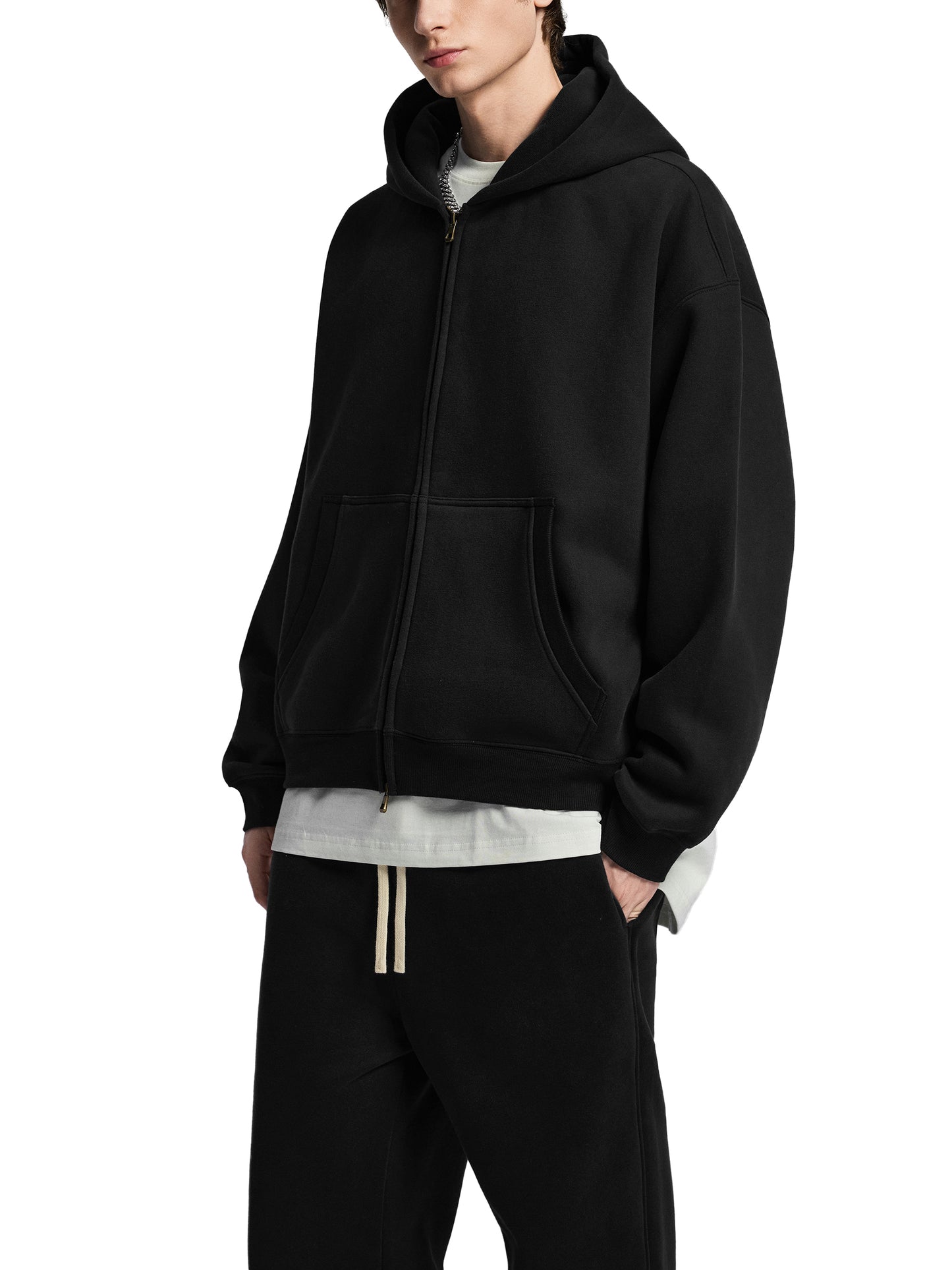 Anti Muse Basics Blank Zip Up Hoodie