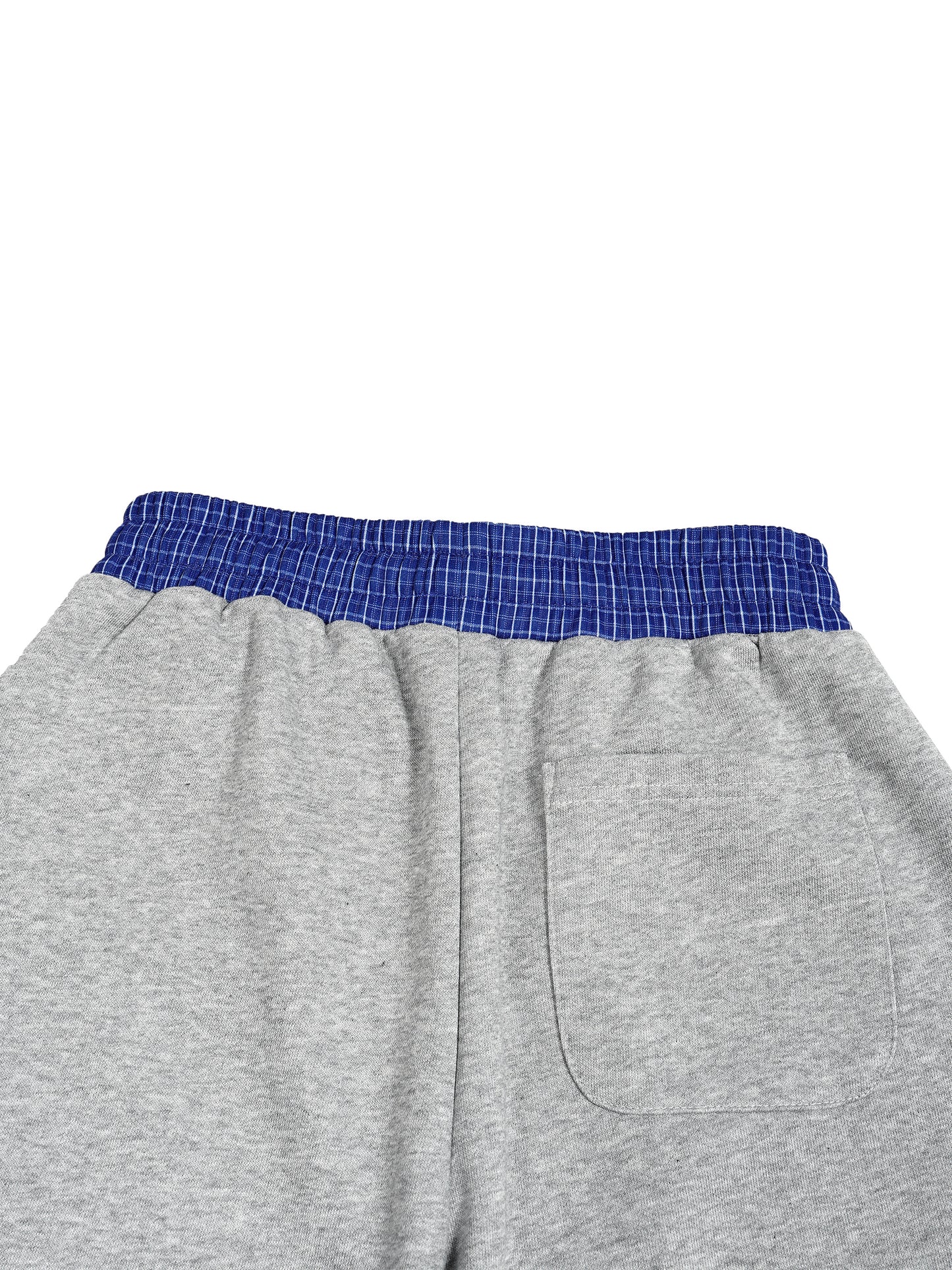 Plaid Waistband Baggy Sweatpants