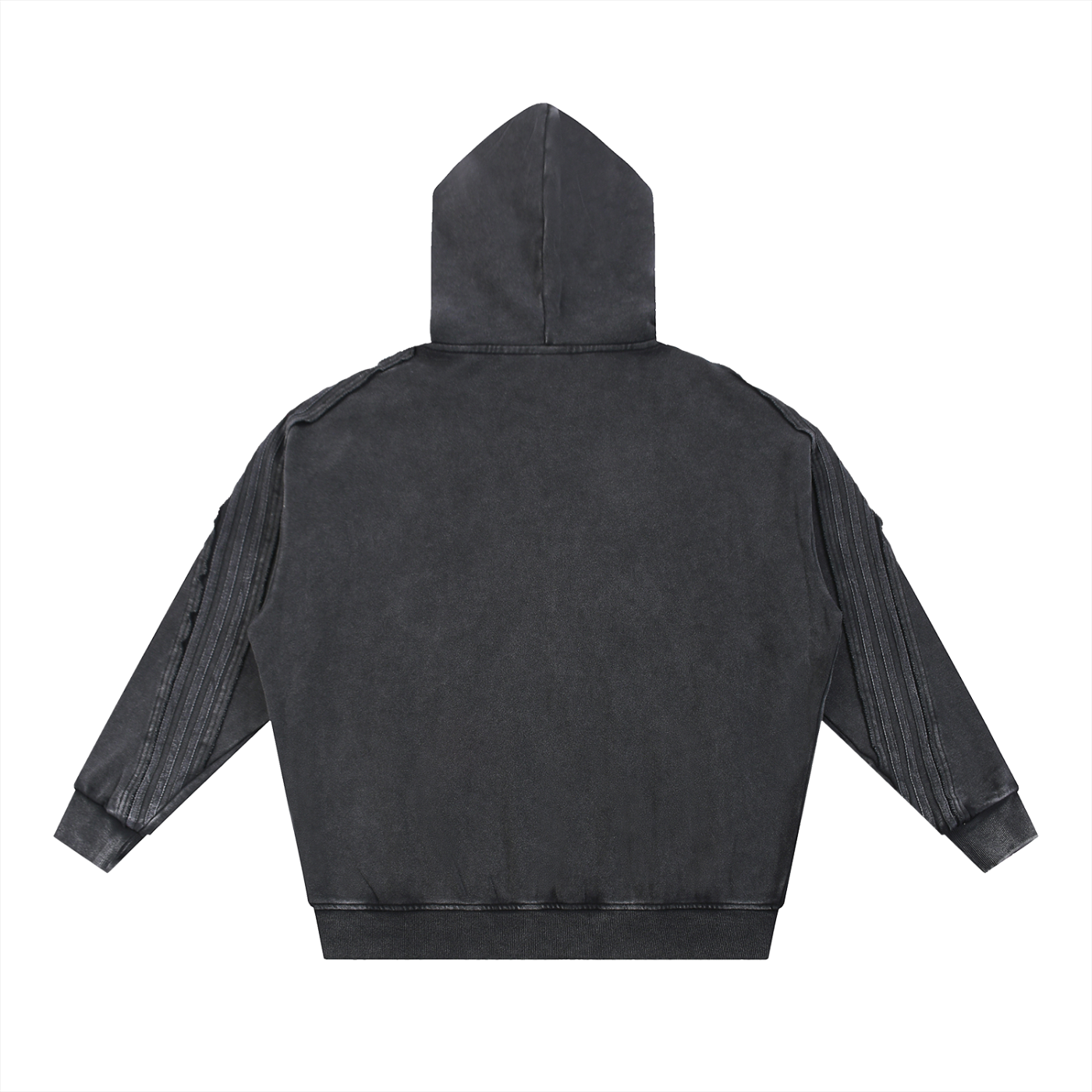 Anti Muse Raw Edge Zip Logo Hoodie