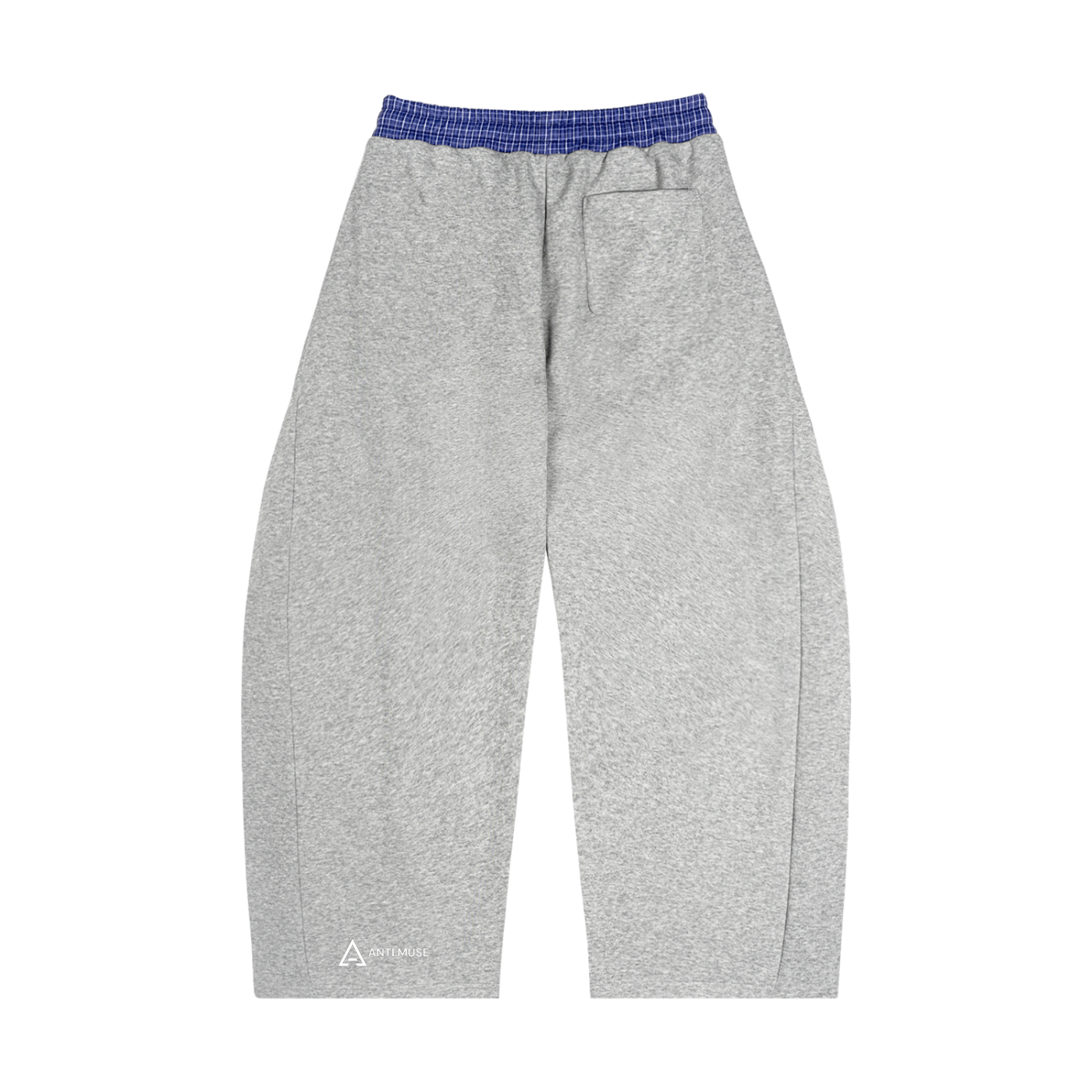 Plaid Waistband Baggy Sweatpants