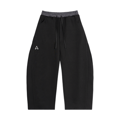 Plaid Waistband Baggy Sweatpants