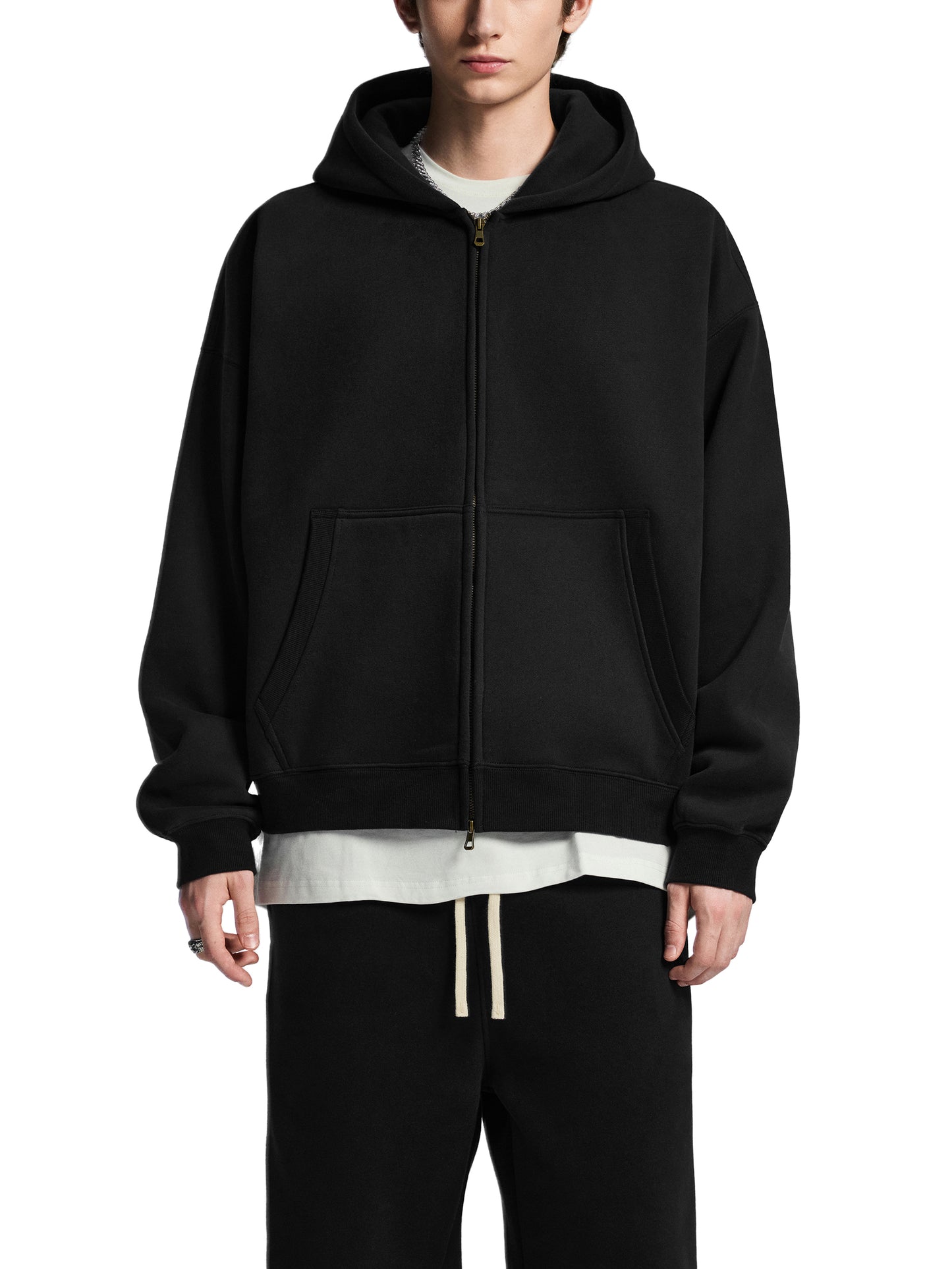 Anti Muse Basics Blank Zip Up Hoodie