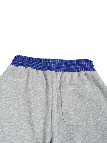 Plaid Waistband Baggy Sweatpants